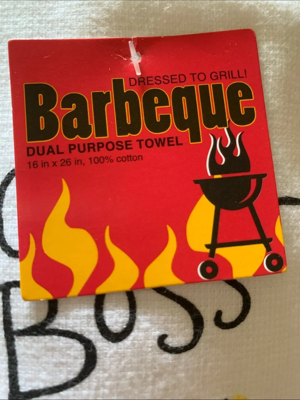Grill Boss Red & White Kitchen Towel Duel Purpose